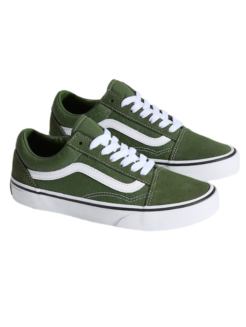 Vans Old Skool Suede Canvas in Olive Green H White Men’s Size 10, Women’s 11.5